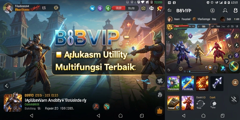 Tampilan antarmuka B8VIP yang sederhana dan bersih.