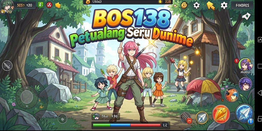 Tangkapan layar menampilkan aksi seru dalam game Anime.