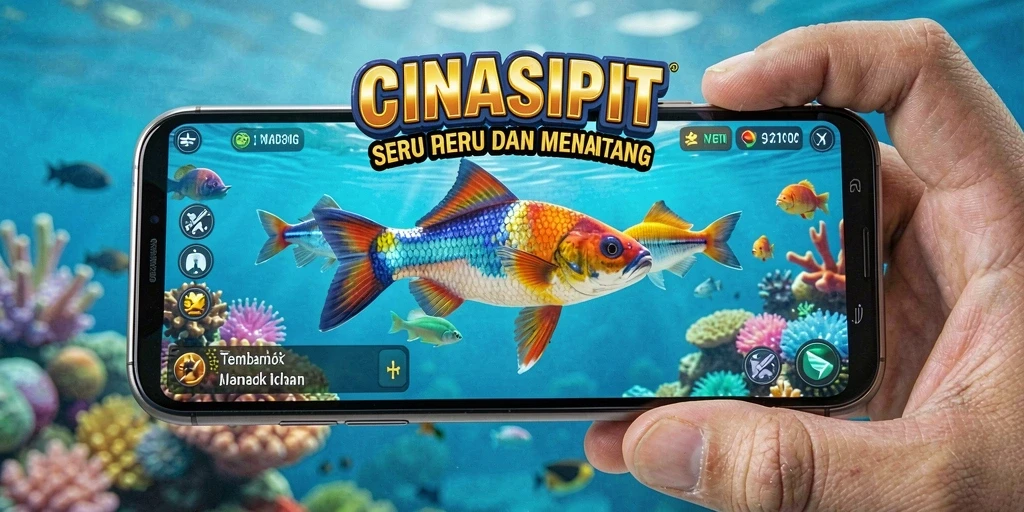 Screenshot utama CINASIPIT menampilkan aksi menembak ikan yang mendebarkan.