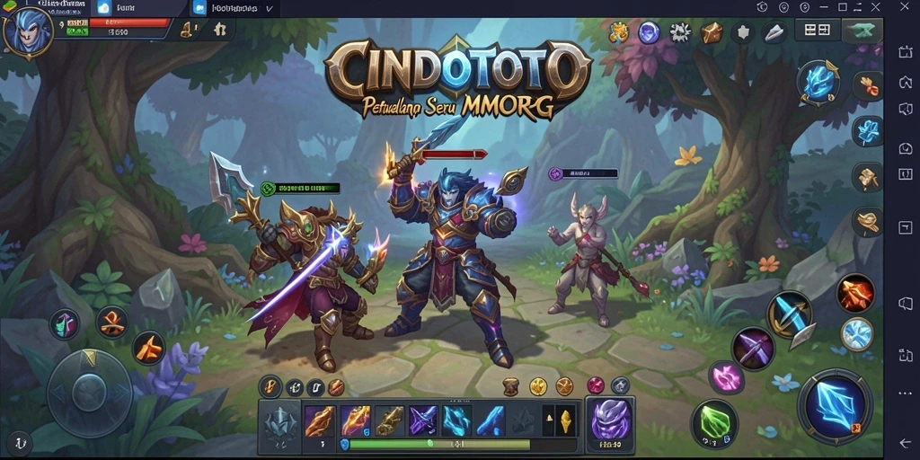 Tangkapan layar menunjukkan aksi seru dalam permainan MMORPG CINDOTOTO.