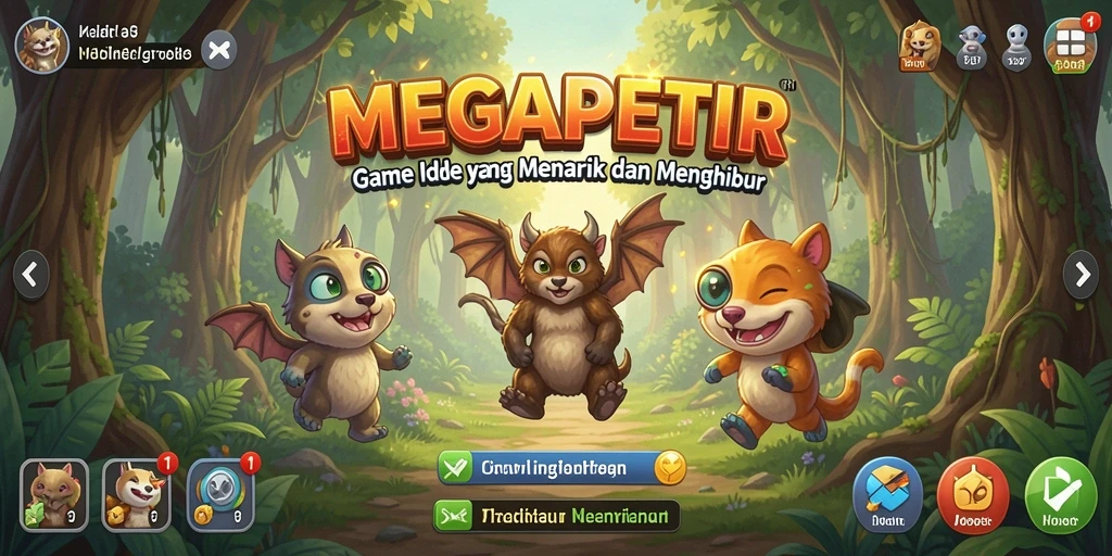 Tampilan gameplay MEGAPETIR yang menarik dan santai.
