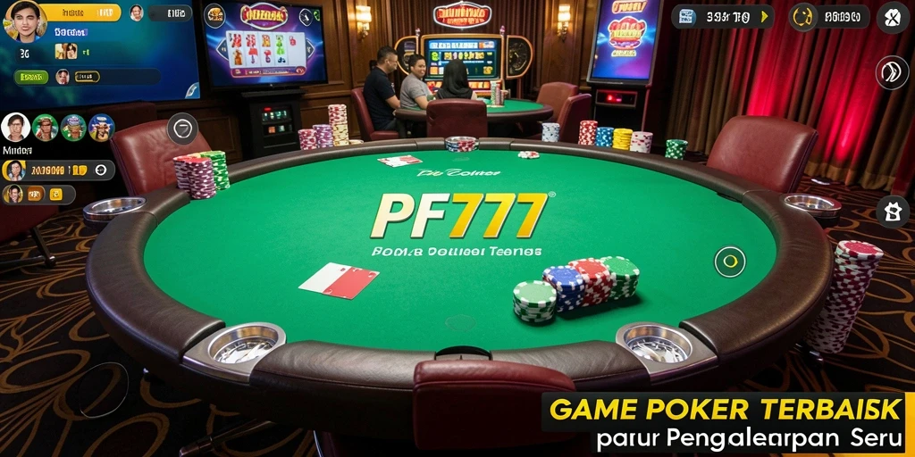 Tampilan screenshot PF777 menampilkan aksi seru permainan Poker.