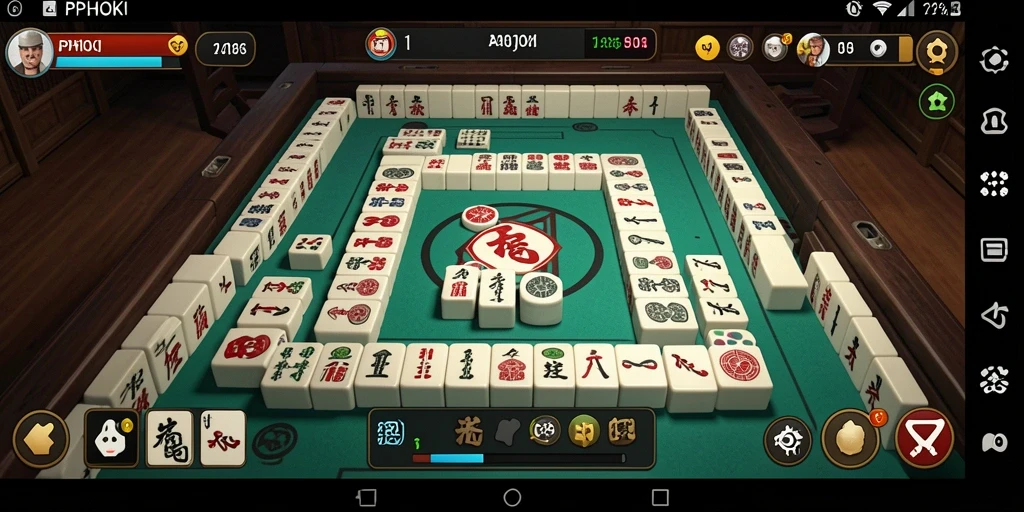 Tampilan gameplay PPHOKI dengan elemen Mahjong yang menarik.