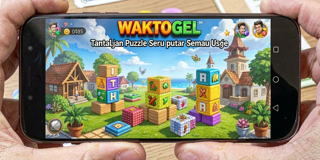 Gameplay seru WAKTOGEL dengan tantangan puzzle menarik.